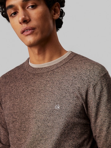 Pull-over 'Mouline ' Calvin Klein en marron