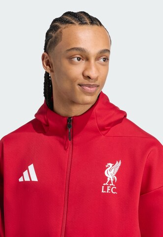 Veste de survêtement 'FC Liverpool Z.N.E. Anthem' ADIDAS ORIGINALS en rouge