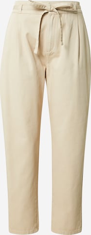 ESPRIT - Pantalón plisado en beige: frente