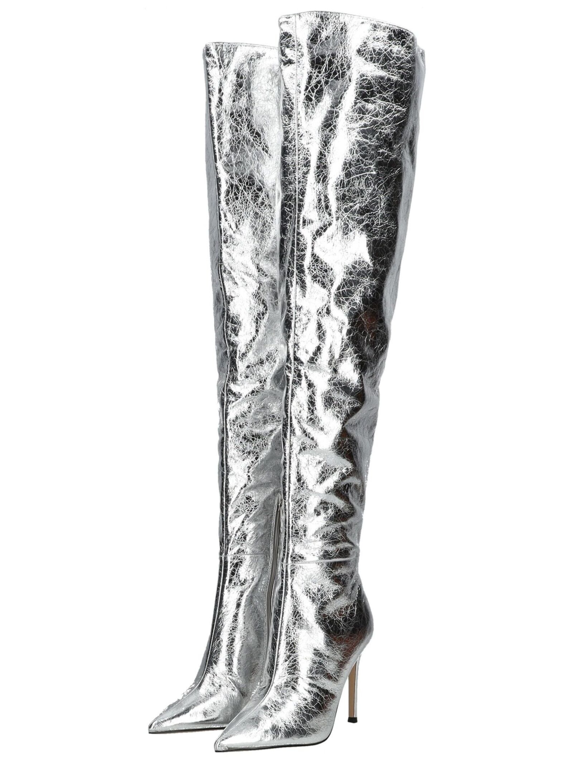 STEVE MADDEN Overknees in Silber