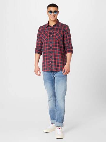 Scalpers Regular fit Button Up Shirt 'Mark' in Red