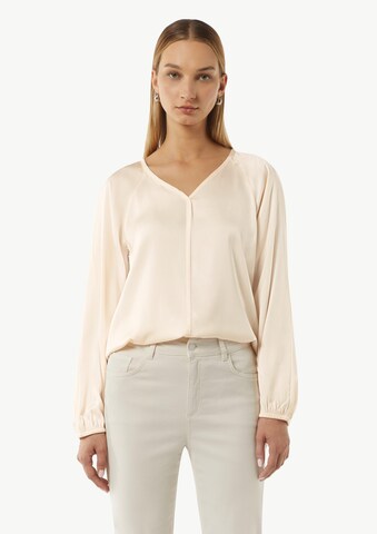 comma casual identity Blouse in Beige: voorkant
