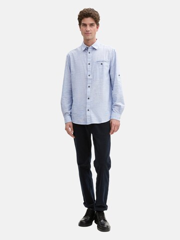 TOM TAILOR Regular fit Πουκάμισο σε μπλε: μπροστά