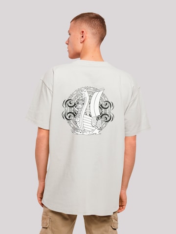 T-Shirt 'Wickie und die starken Männer Heroes of Childhood' F4NT4STIC en gris