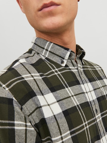 JACK & JONES - Ajuste regular Camisa 'JJEClasssic Autumn' en verde