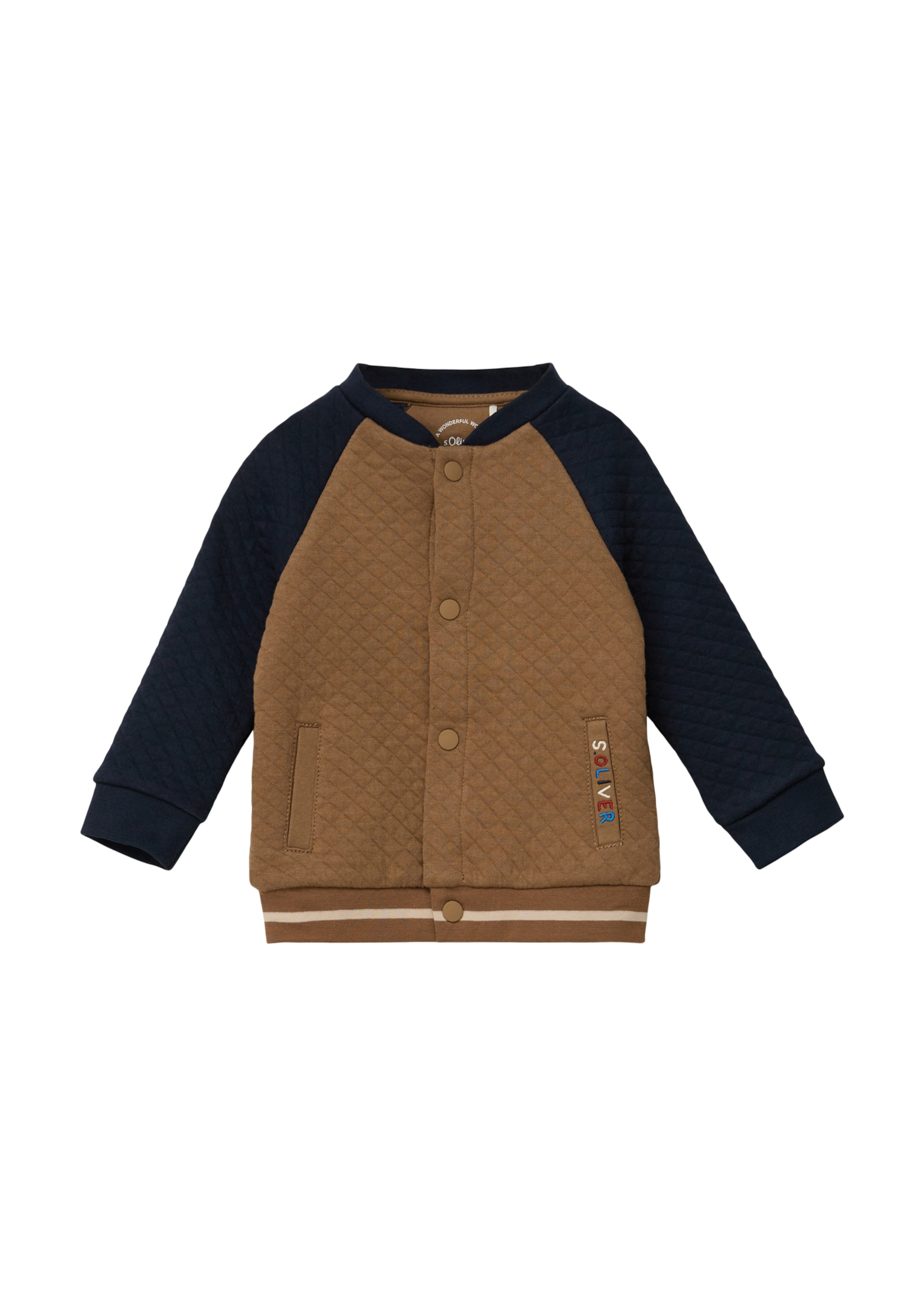 s.Oliver Sweatvest in Bruin: voorkant