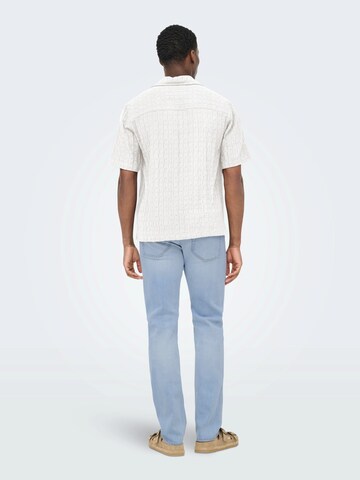 Only & Sons Regular Fit Hemd 'ONSCARTER' in Weiß