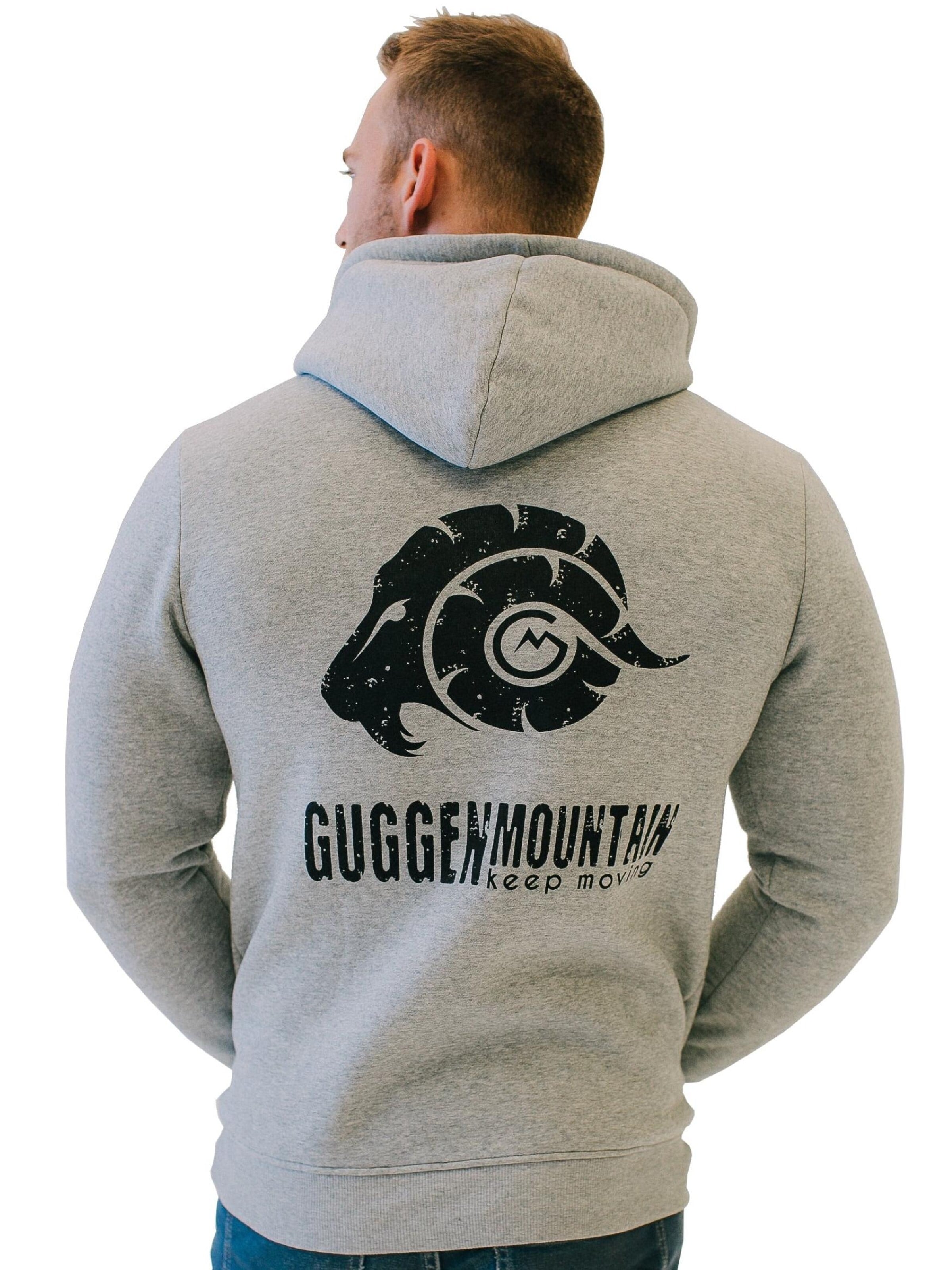 Guggen Mountain Sweatshirt 'Kapuzenpullover H02 Fleece Hoodie'‌‌ in Grau: Vorderseite