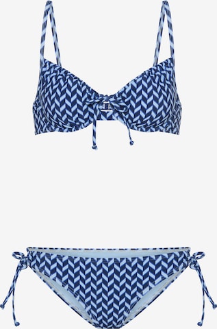 mėlyna LSCN by LASCANA Marškinėliai Bikinis: priekis