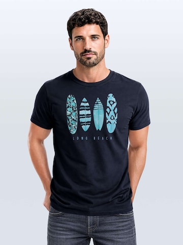 Neverless Shirt 'Long Beach' in Blue: front