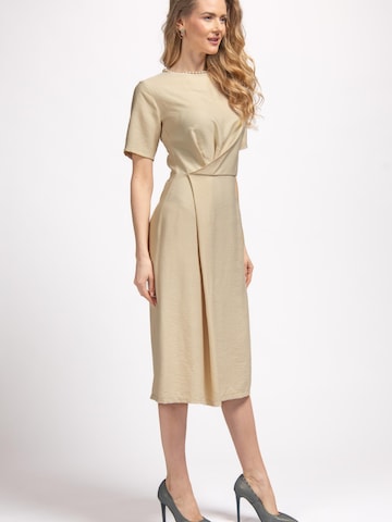 Couture de Marie Klänning 'Classic Workwear Dress with Defined Silhouette – Cream – Georgia' i beige