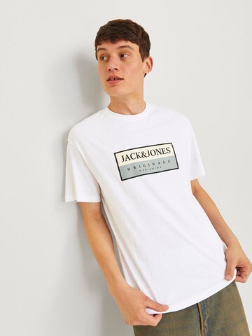 balta JACK & JONES Marškinėliai 'JORFrederiksberg'