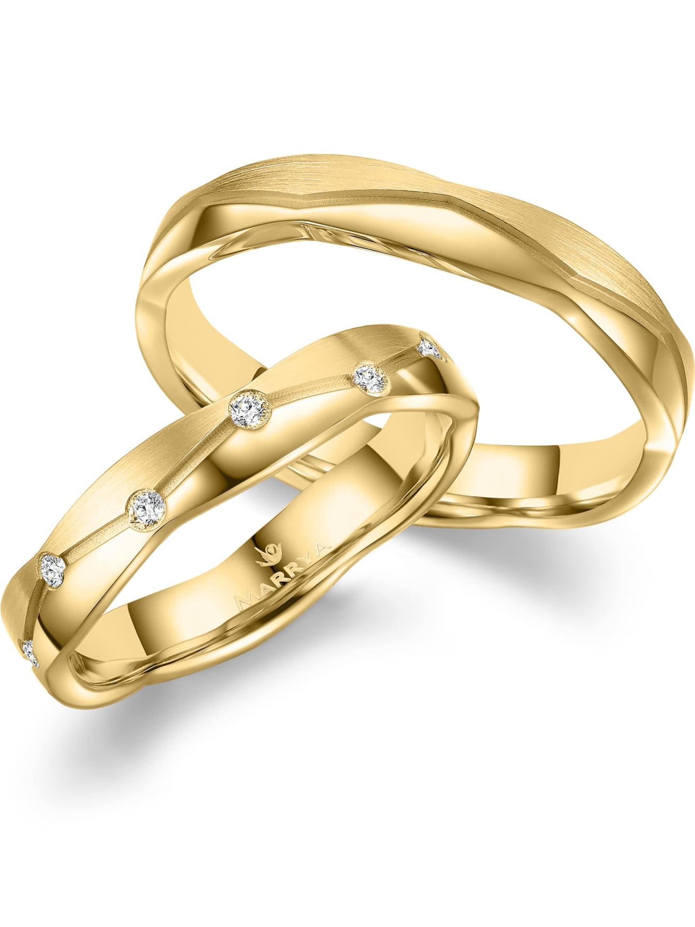 MARRYA Ring 'MARRYA TI-28 Ehering aus Titan' in Gold