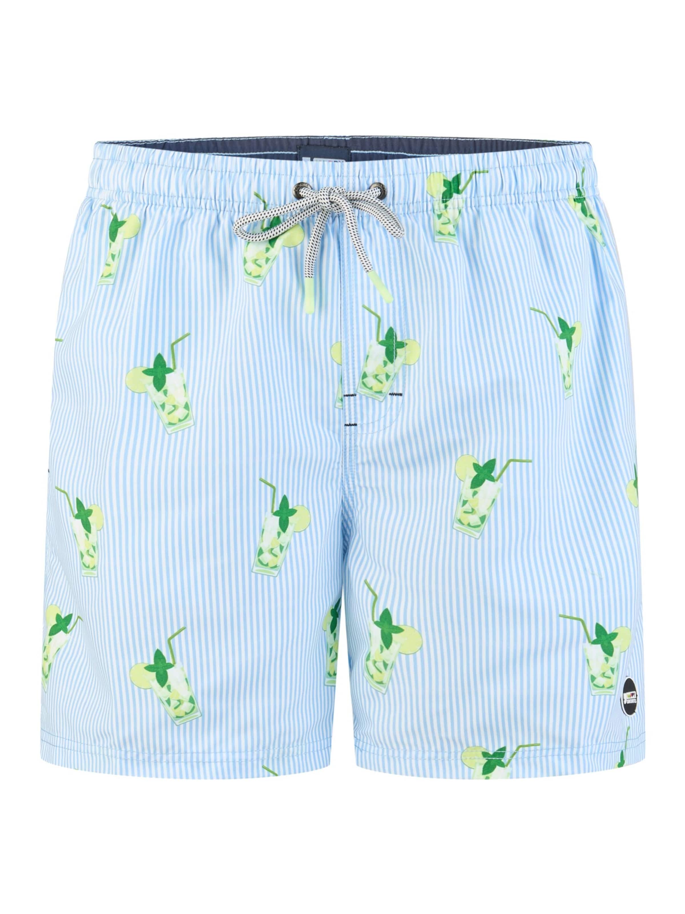 Happy Shorts Swimming shorts 'HAPPY SHORTS Men`s Beach shorts Beach pants Shorts Mojito S - XXL' in Blue: front