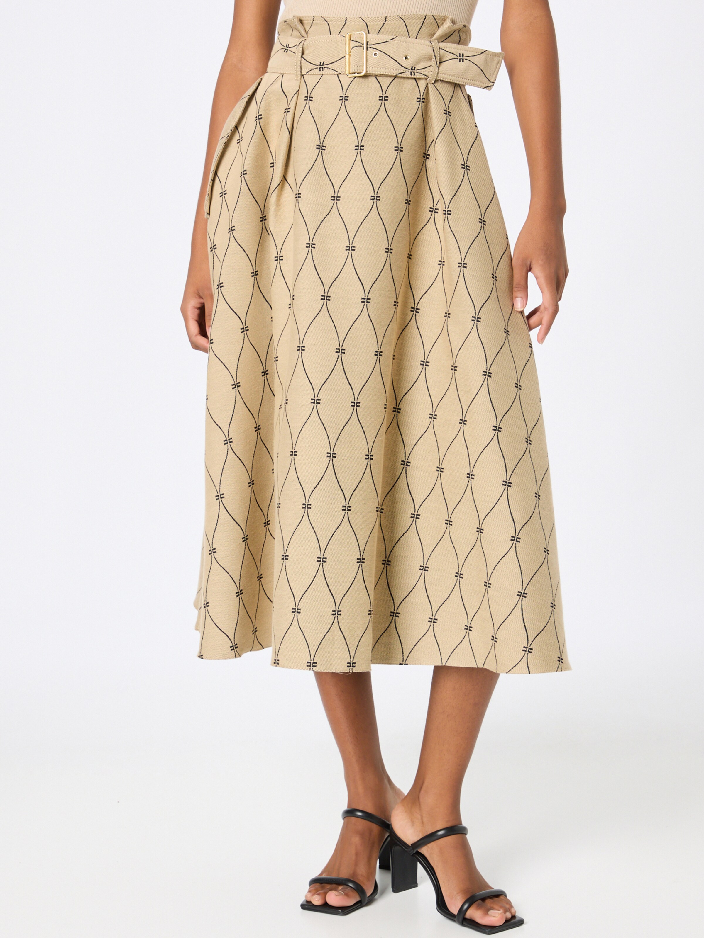 Frauen Elisabetta Franchi Top 100 Elisabetta Franchi Rock in Hellbeige - KD43406 Frauen Elisabetta Franchi Top 100 Elisabetta Franchi Rock in Hellbeige - KD43406