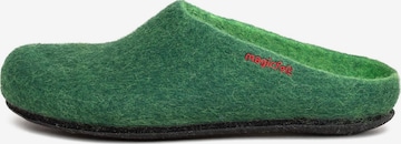 MagicFelt Huisschoenen 'Filz' in Groen: voorkant