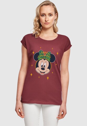 T-shirt 'Minnie Mouse - Happy Christmas' ABSOLUTE CULT en rouge : devant