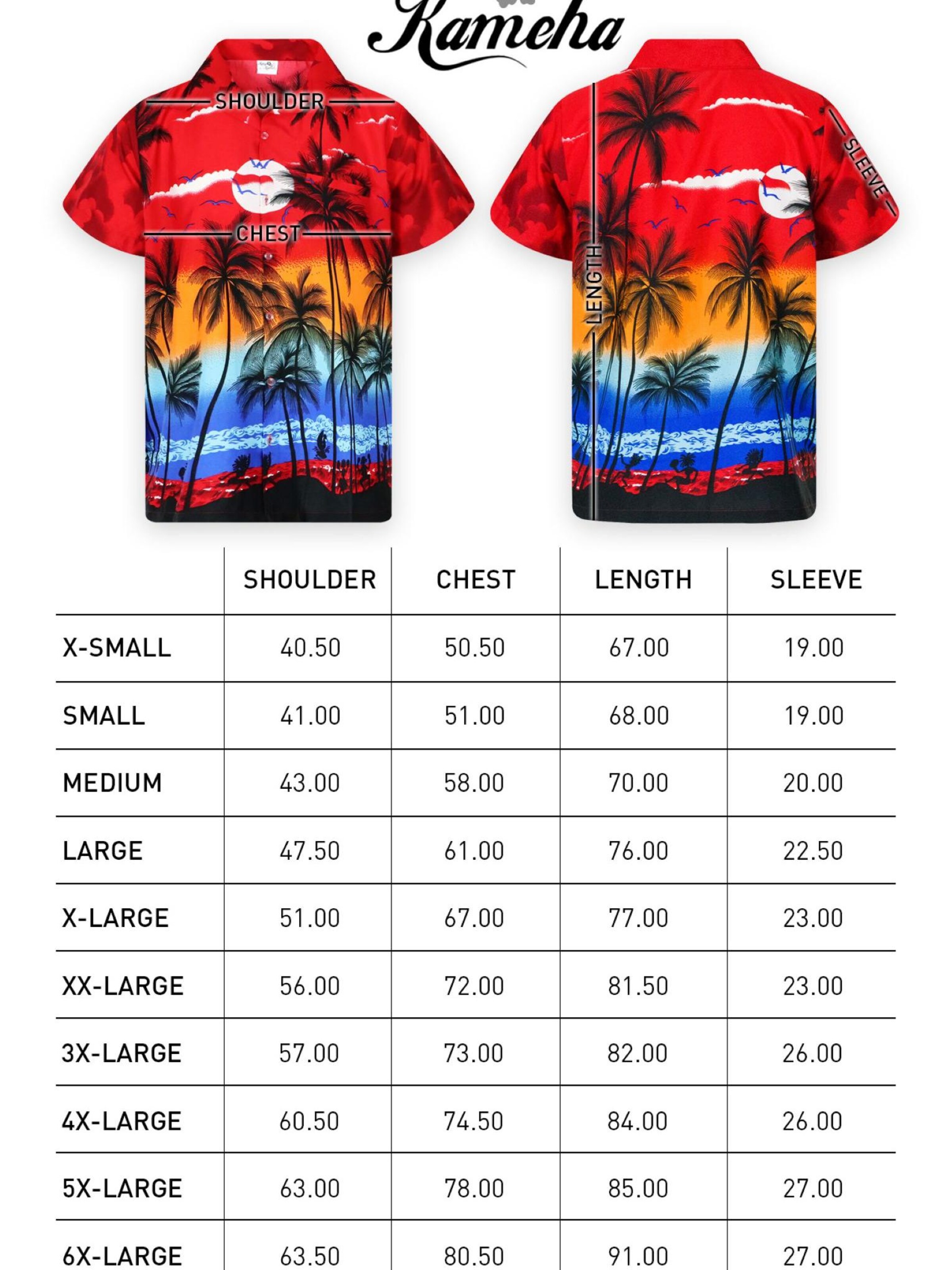 King Kameha Shirt 'Beach' in Red