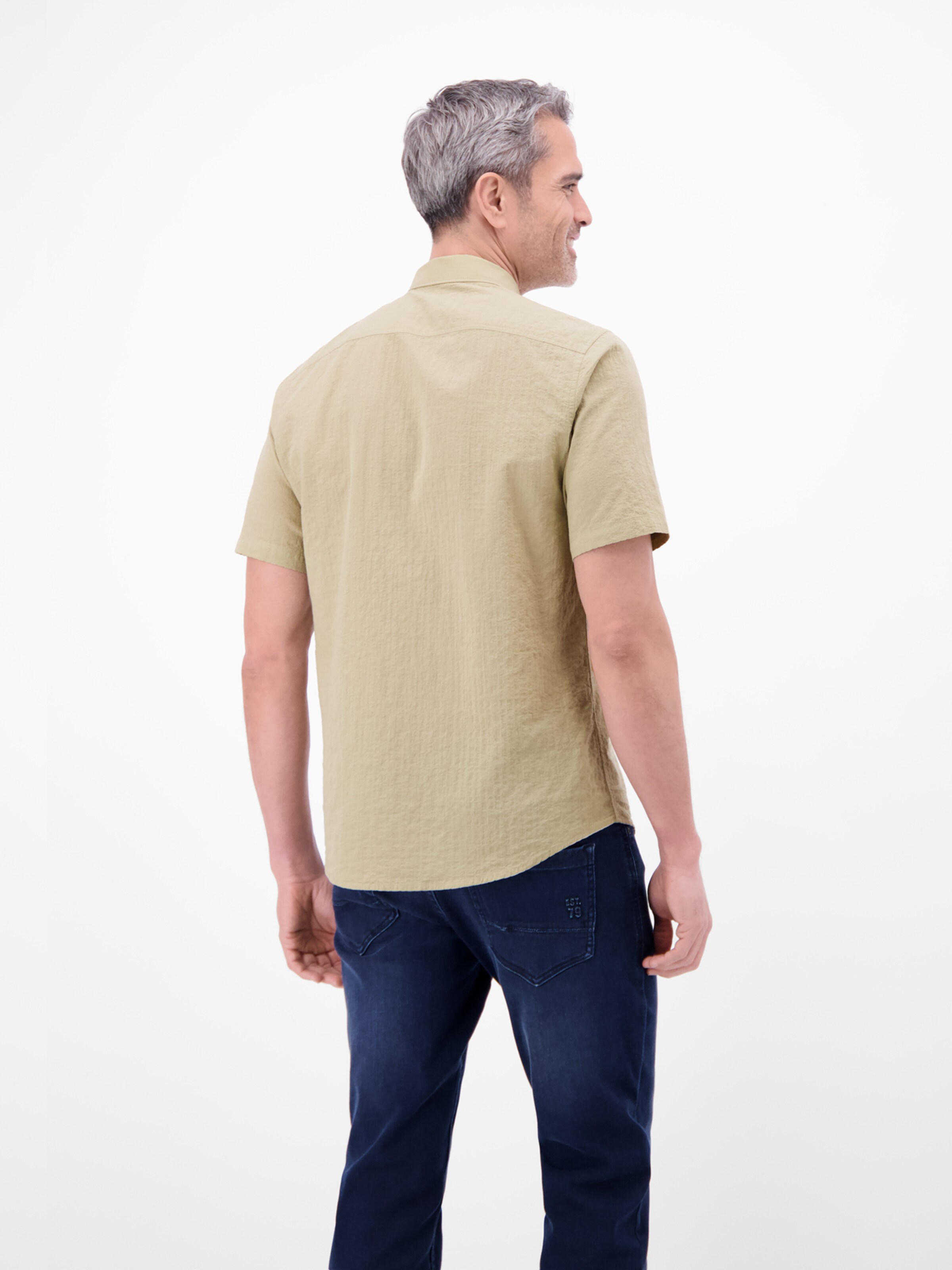 LERROS Regular fit Button Up Shirt in Beige