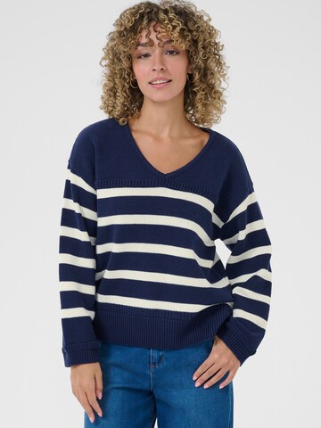 Pull-over 'Muka' Cream en bleu : devant