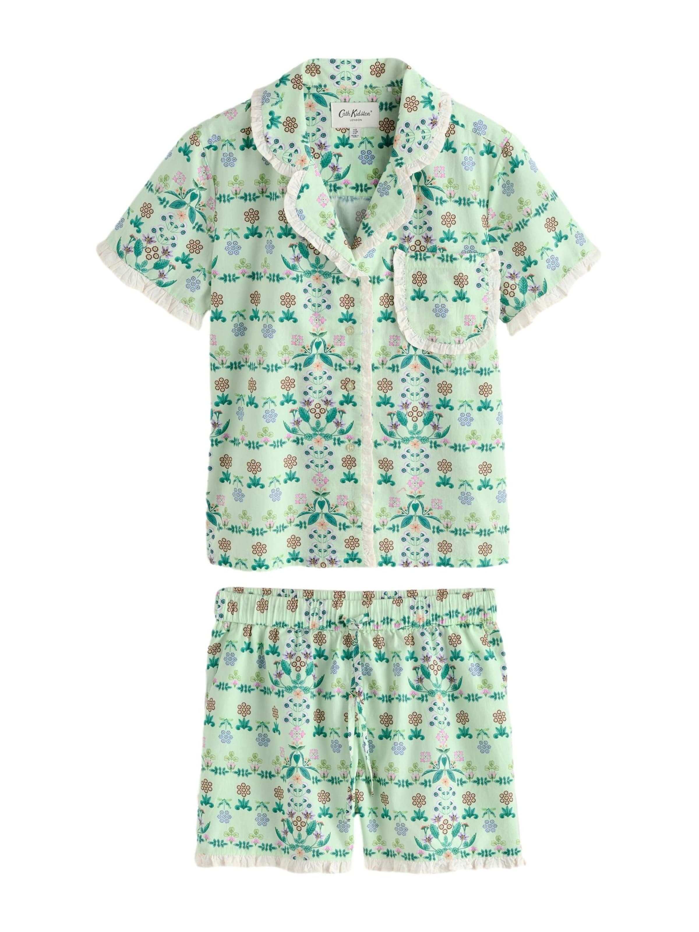 Cath Kidston Short Pajama Set in Green: front