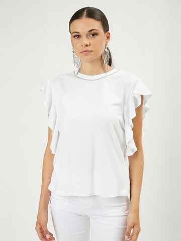 Influencer Top in White: front