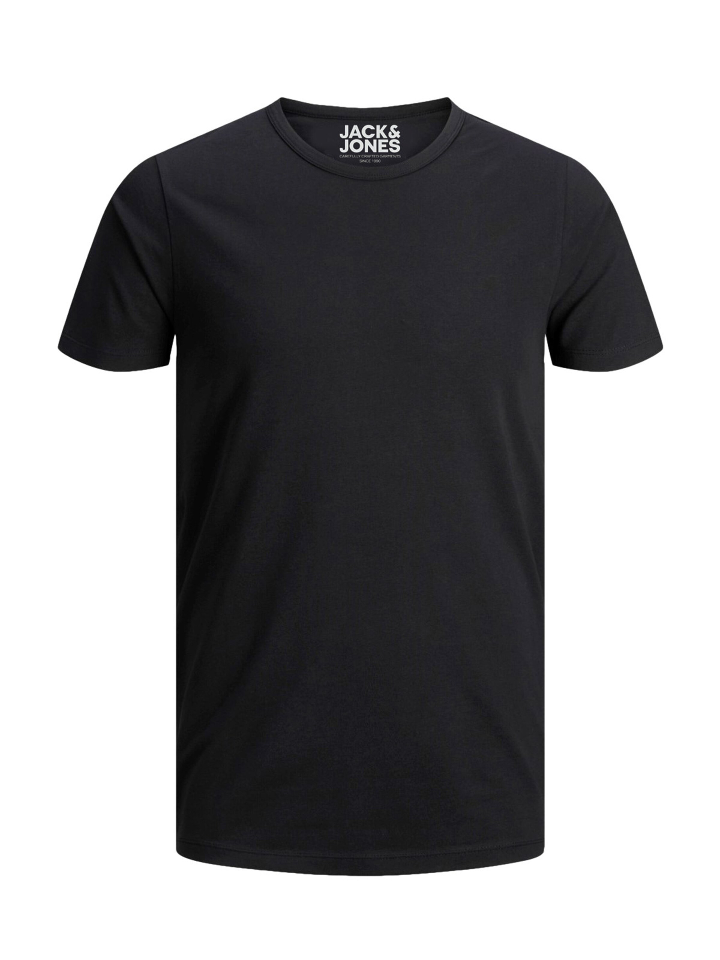 JACK & JONES Shirt 'JJO-Neck' in Black
