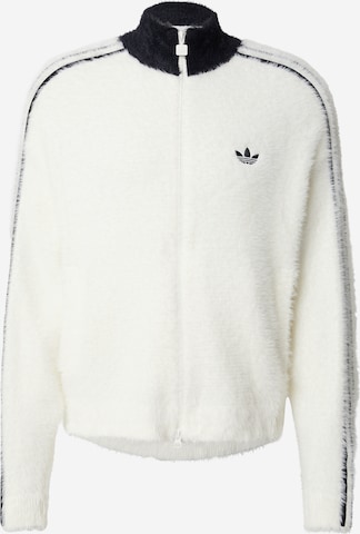 Geacă tricotată de la ADIDAS ORIGINALS pe alb: față