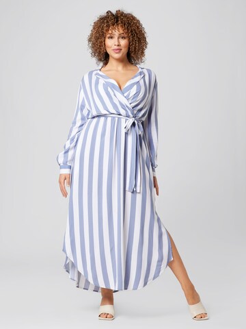 Robe-chemise 'Denise' Guido Maria Kretschmer Curvy en bleu : devant