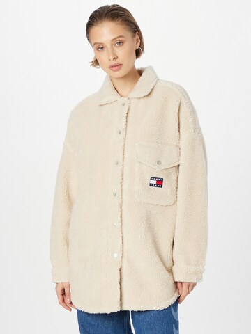 Tommy Jeans Tussenjas in Beige: voorkant