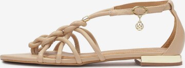 Kazar Sandalen met riem in Beige: voorkant