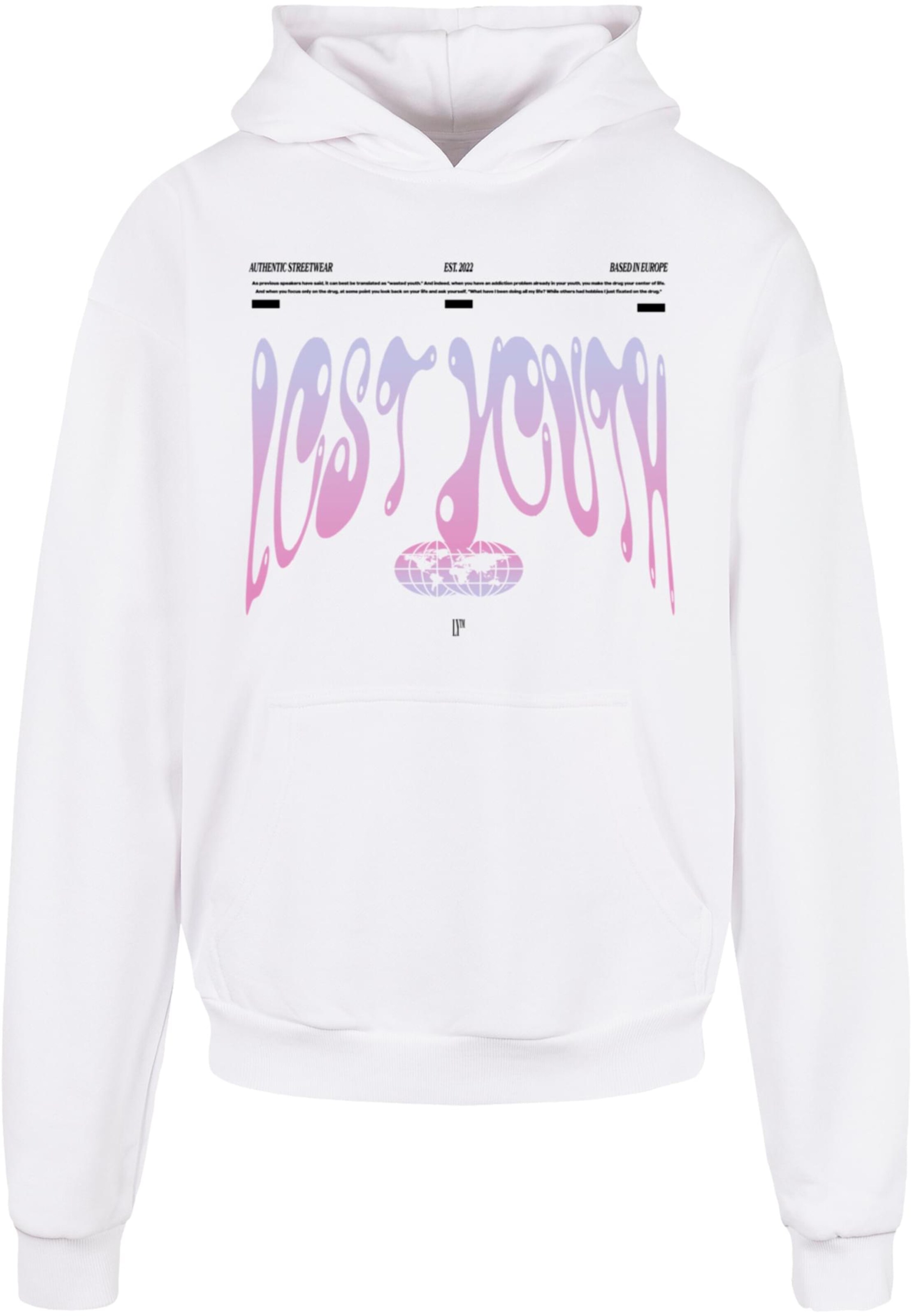 Lost Youth Mikina - Biela: predná strana