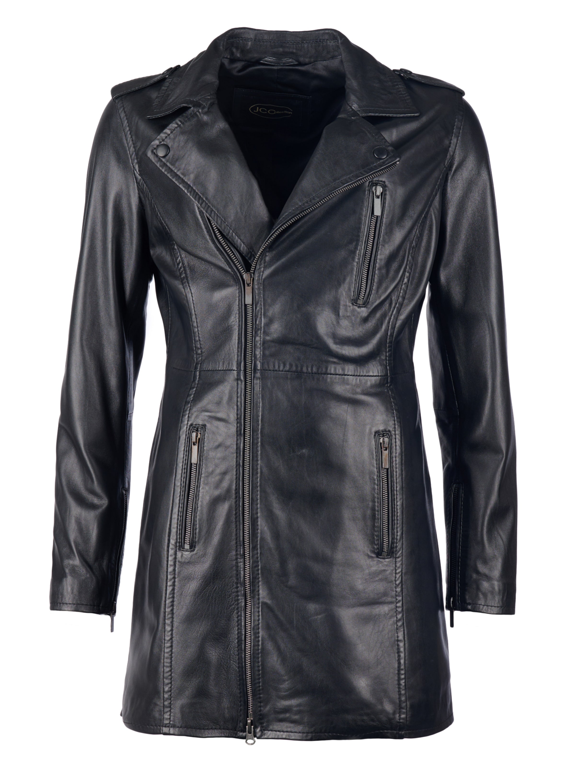 JCC Mantel in Schwarz: Vorderseite