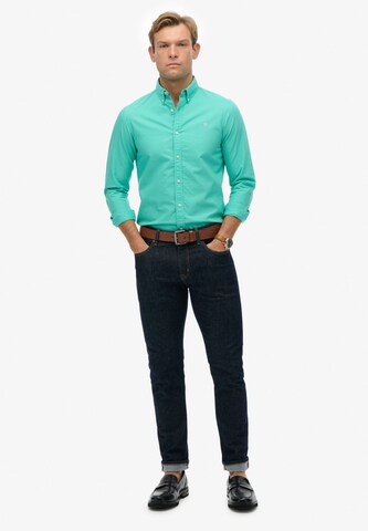 Superdry Slim fit Overhemd in Groen