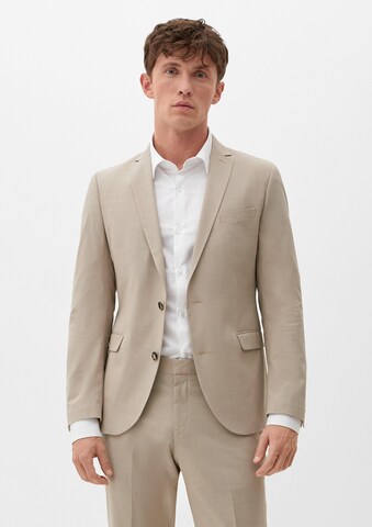 Coupe slim Veste de costume s.Oliver en beige : devant