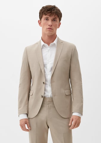 Coupe slim Veste de costume s.Oliver en beige : devant