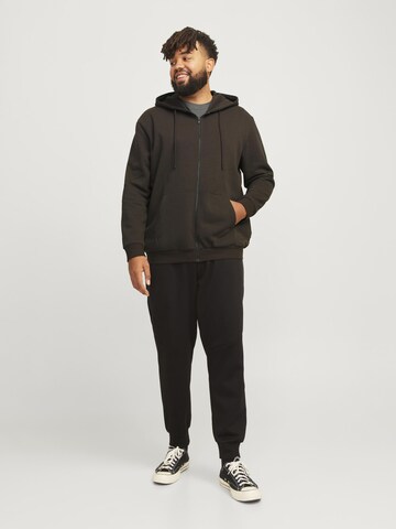Jack & Jones Plus Sweatjacka 'JJEBRADLEY' i brun