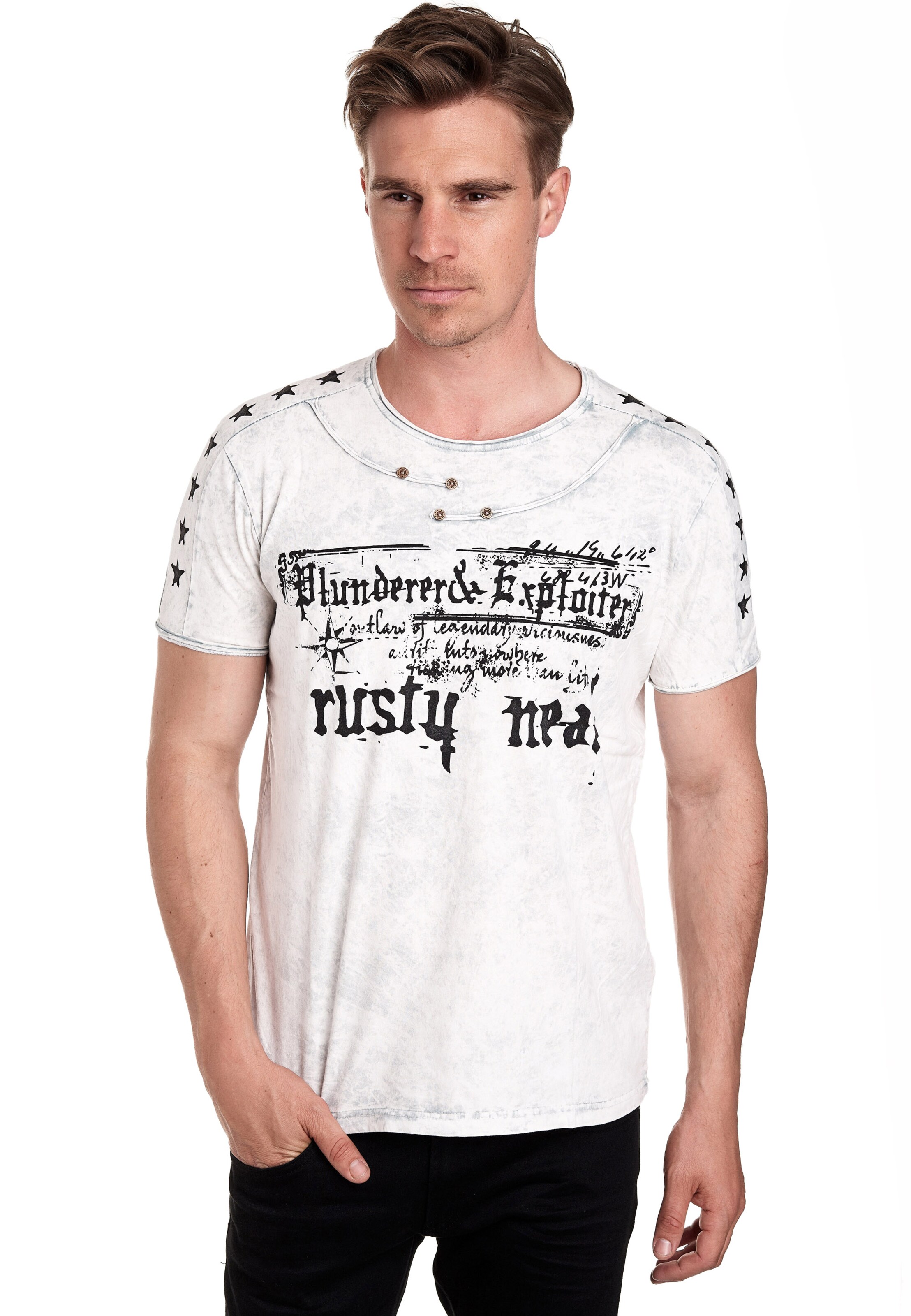 Rusty Neal Shirt in White: front