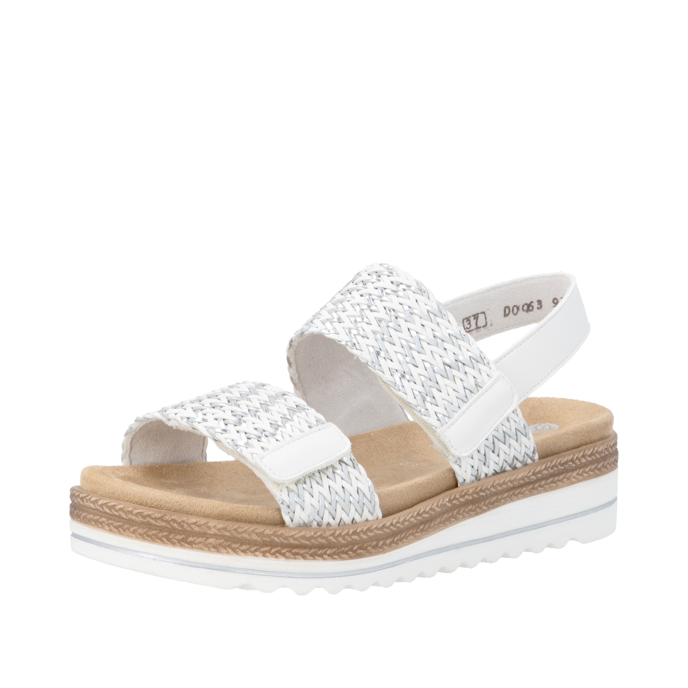 REMONTE Strap Sandals ' D0Q63 ' in Silver: front