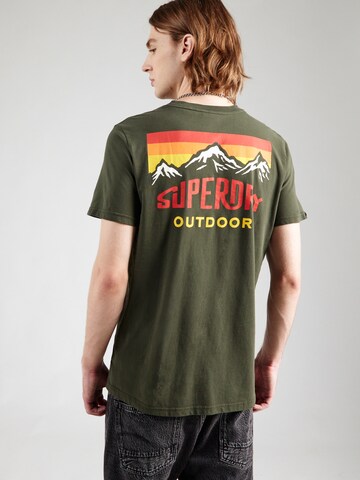 Superdry Póló 'Mountain' - zöld: elől