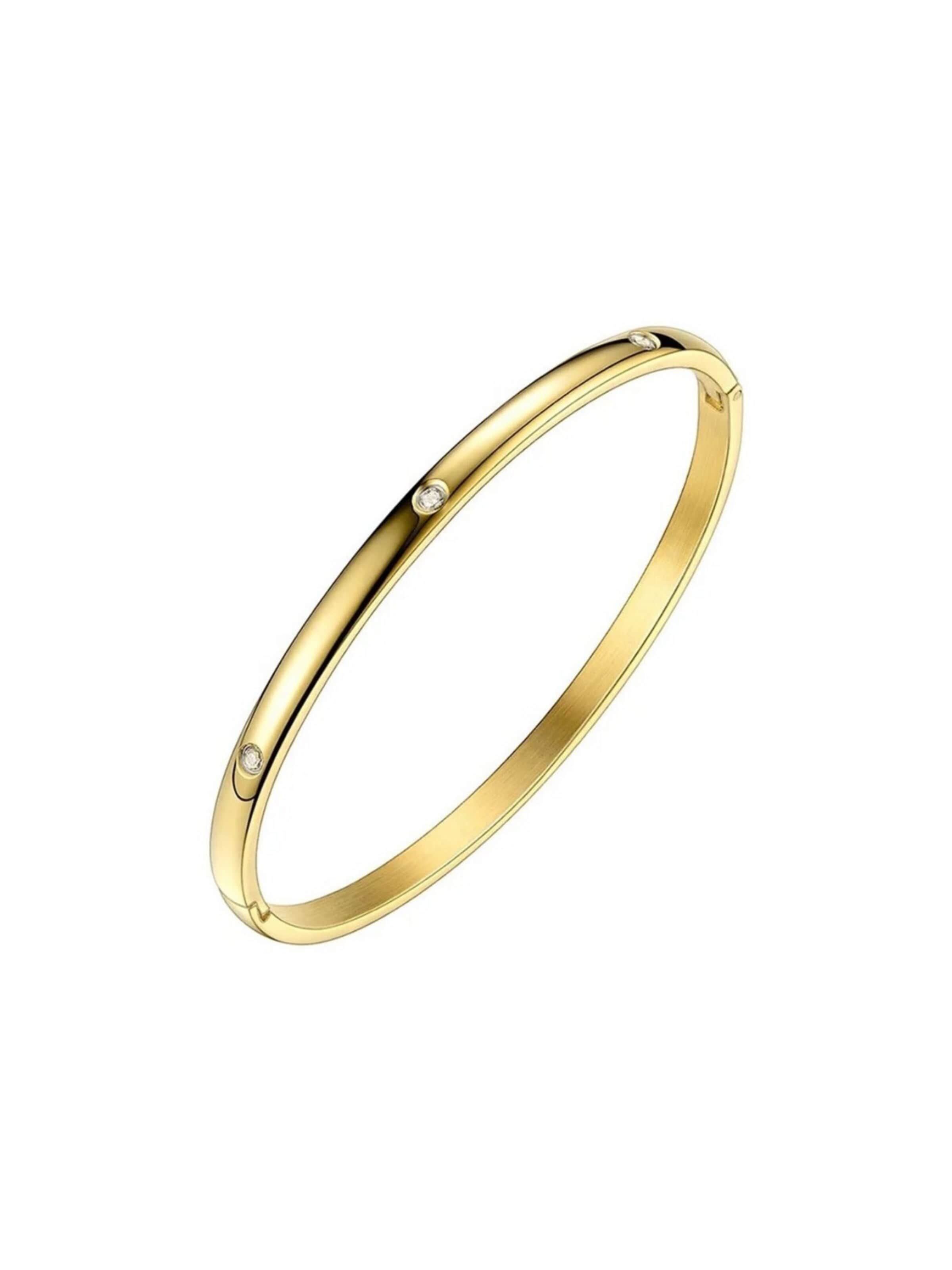 ROUGEMONT Jewellery Armband 'Funkelnder Damen Armreif 17cm'‌‌‌‌‌‌‌ in Gold: Vorderseite