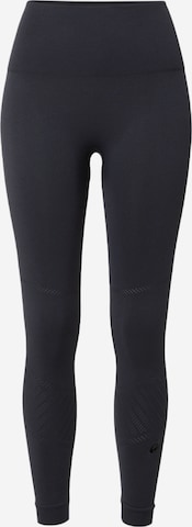 Skinny Pantalon de sport ASICS en noir : devant