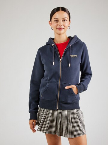 SuperdryGornji dio trenirke 'Essential' - plava boja: prednji dio