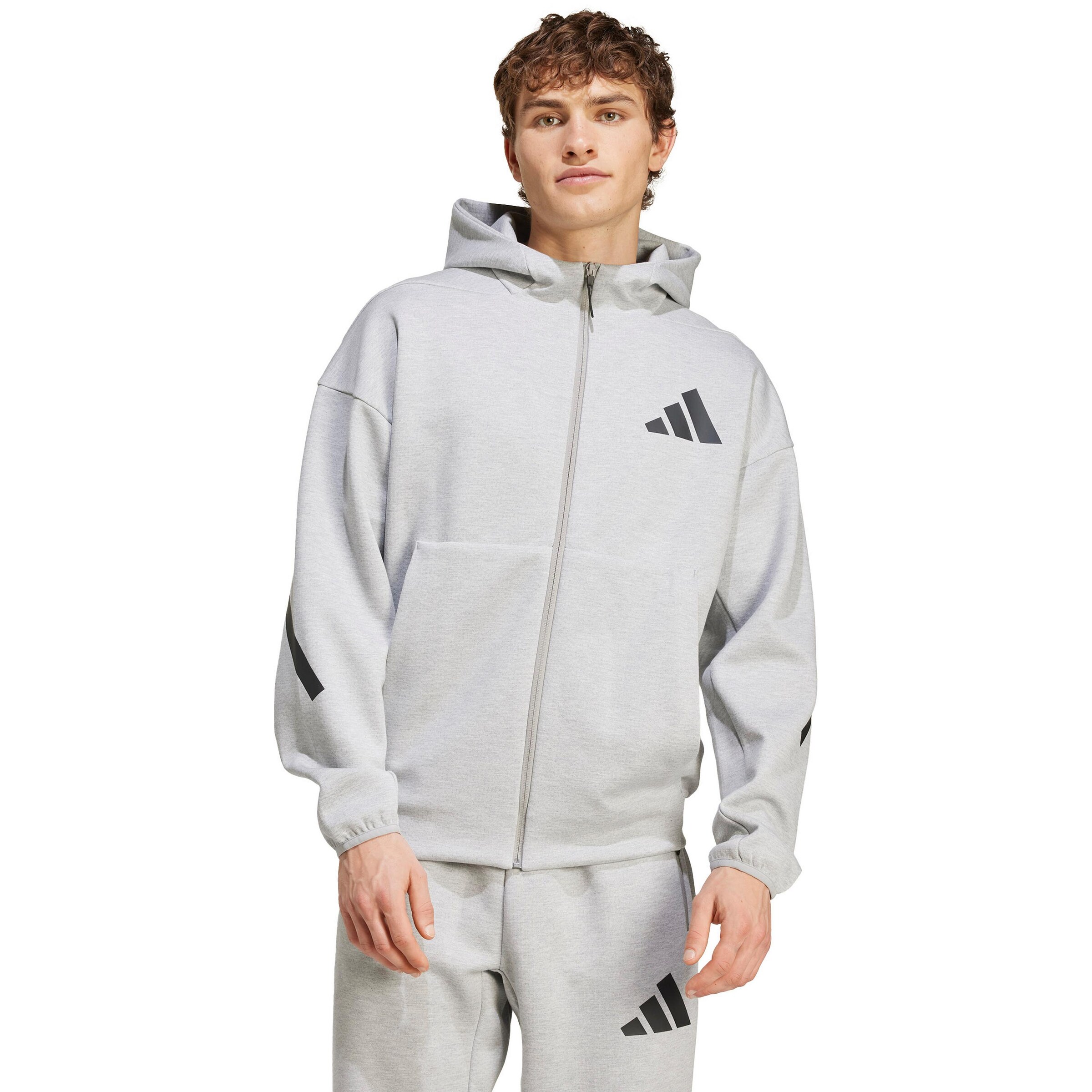 ADIDAS SPORTSWEAR Sport szabadidős dzsekik 'Z.N.E.' - szürke: elől