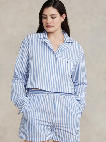 Polo Ralph Lauren - Pijama ' Crop & Boxer Set ' en azul: frente