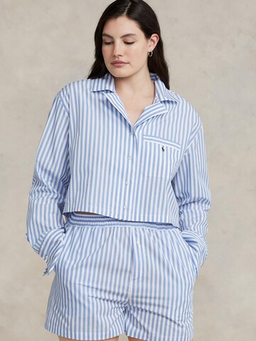 Polo Ralph Lauren Pajama ' Crop & Boxer Set ' in Blue: front