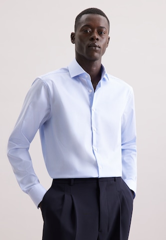 Coupe regular Chemise business SEIDENSTICKER en bleu : devant