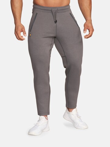 GOLD´S GYM APPAREL Tapered Workout Pants 'Eric' in Grey: front