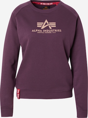 Sweat-shirt ALPHA INDUSTRIES en violet : devant