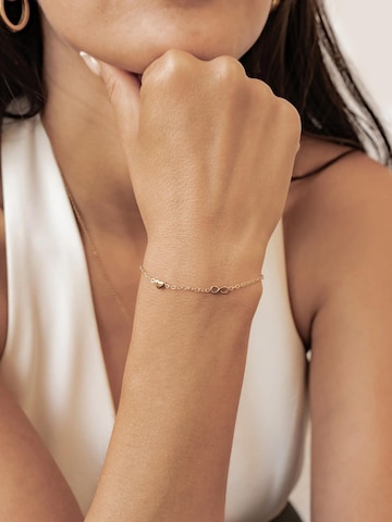 Hey Happiness Armband 'Infinity Heart' in Goud: voorkant